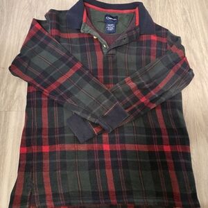 Catalina Red and Green Plaid Polo Shirt